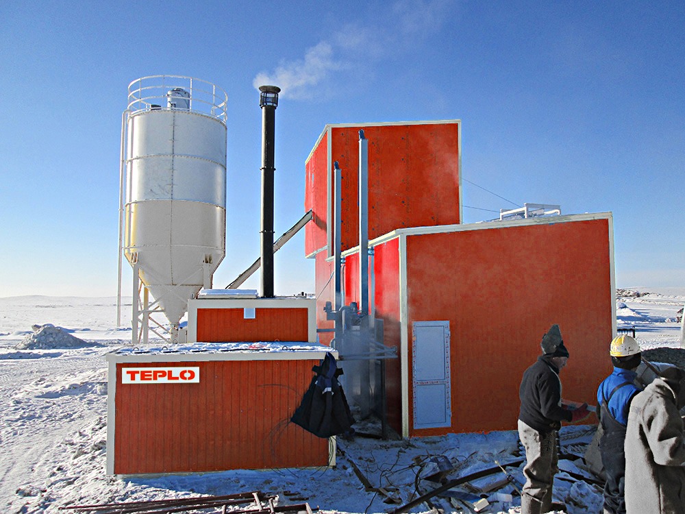 Использование парогенератора для производства бетона зимой на площадке
